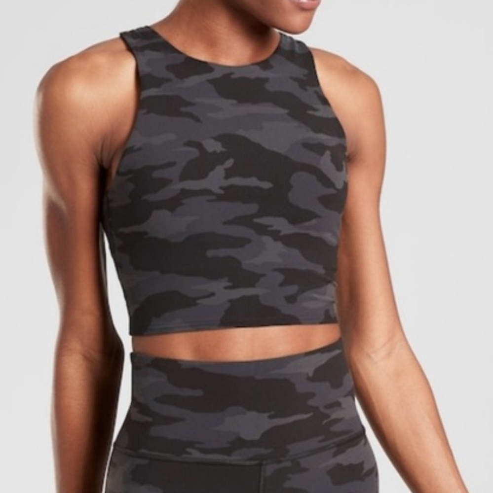 Athleta conscious crop sports bra tank top womens sz small